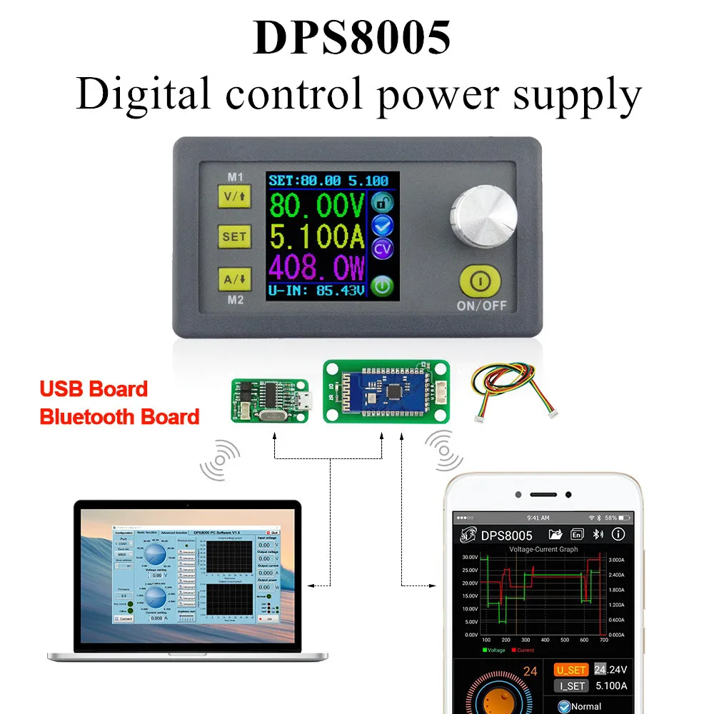 

DPS8005 Digital control power supply constant voltage current Step-down power supply module Voltmeter Ammeter buck converter 80V