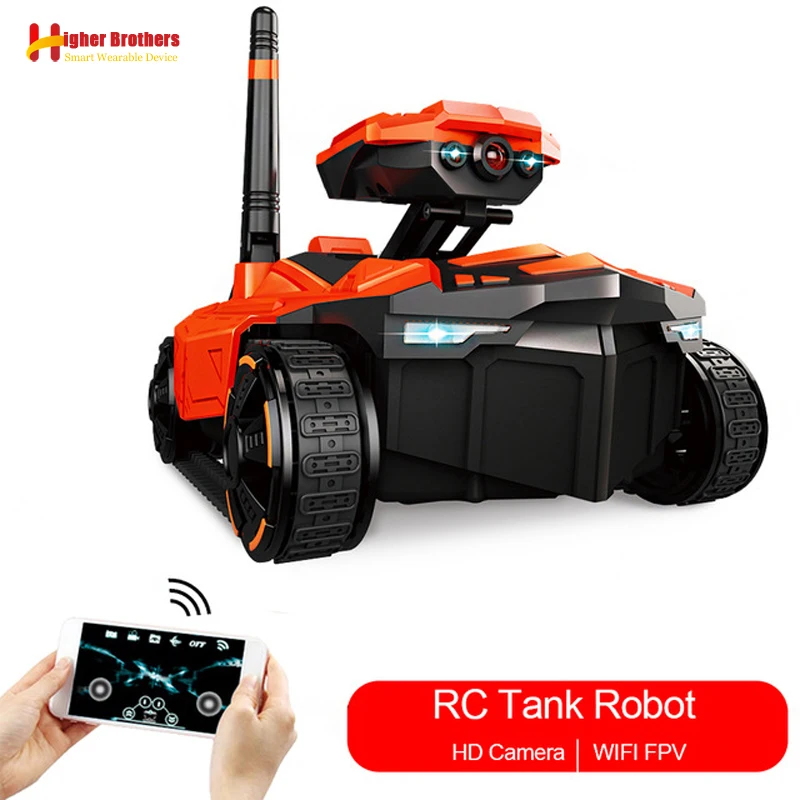 Умный танк робот с дистанционным управлением HD Wi Fi FPV 0.3MP камера дистанционного