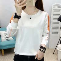 patchwork long sleeve top t shirt women korean style woman clothes t shirts autumn casual loose tee shirt femme ccamisetas mujer