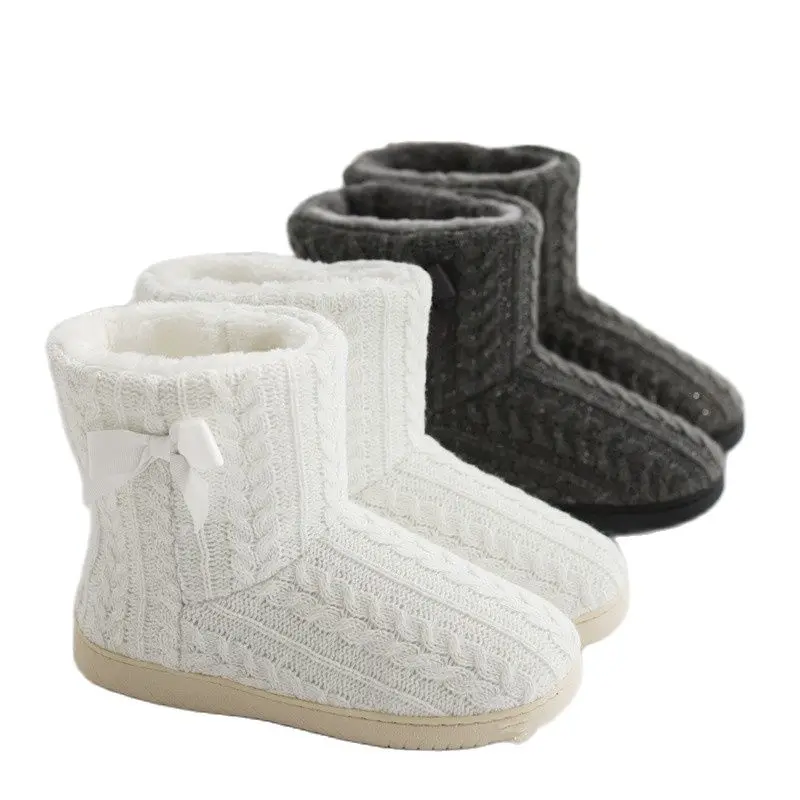 Женские ботильоны Suihyung зимние теплые ботинки для дома Короткие Плюшевые с