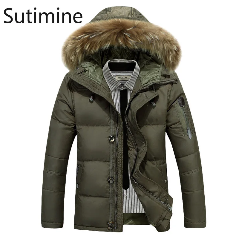 Men's Winter Jacket Zipper Man's Down Jacket Slim Parkas Autumn and Winter Men's Winter Down Jacket Solid Men's Clothing Casual