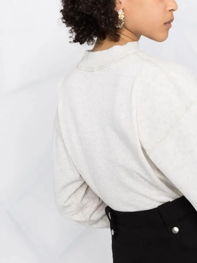 

Women Casual Cotton Sweatshirt Long Sleeve Gradient Color Flocking Letters Logo Pullover Top Female 2021 New Jumpers