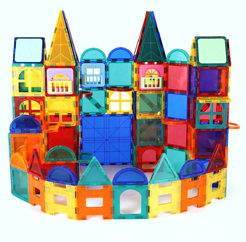 

The New Light Transmission Magnetic Piece Building Block Variety Of Children's Educational Toys Puzzle Diy Magnetic Piece Castle