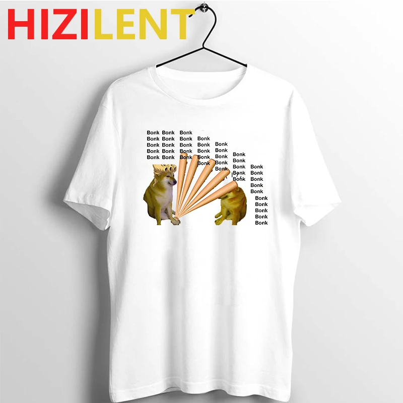 Унисекс для мужчин и женщин футболка Бонк мем Doge Забавный уличная Swole печатных