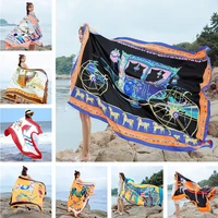 new super big 140x190cm twill cotton pareo 2020 summer cover ups wrap scarf swimsuit bikini cover up autumn beach sarong mats