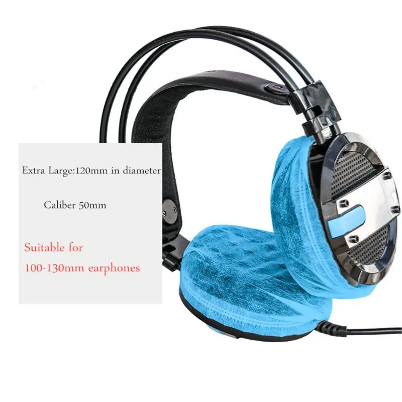 

2020 Popular Disposable Headphone Cover Non Woven Hygienic Dustproof Sweatproof Stretchable Ear Pad Internet cafe Headset