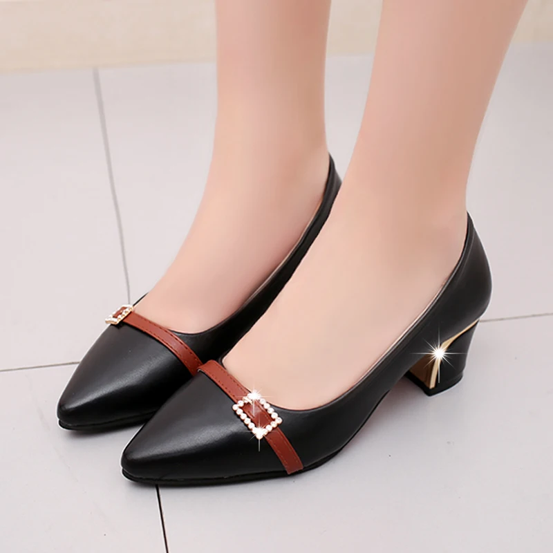2017 летние офисные туфли Женские туфли-лодочки Вечерние на высоком каблуке с