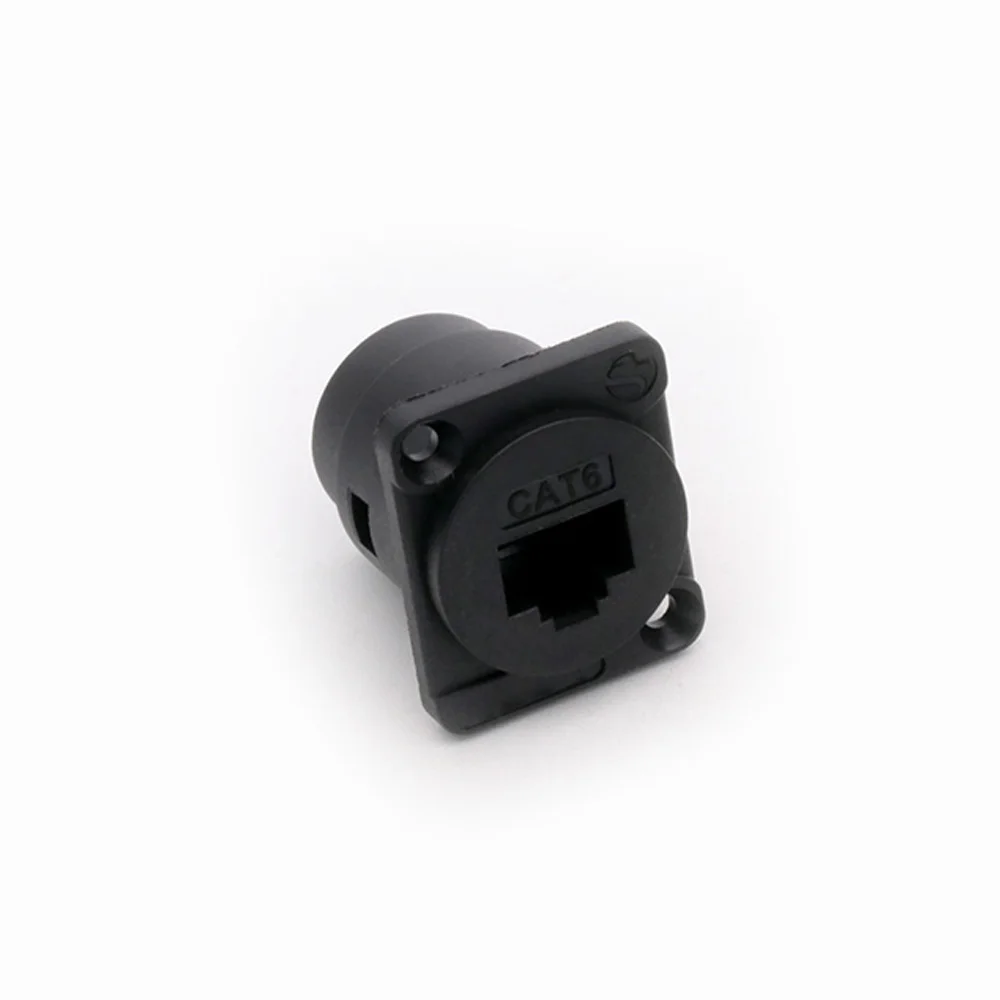 Разъемы RJ45 D-типа 1 шт. соединитель Ethernet крепление на панель классический разъем