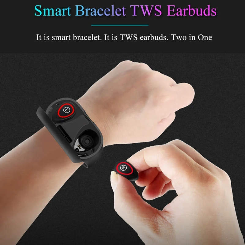 

M1Pro Men Smart Watch with Bluetooth Earphone Earbuds 2 in 1 BT 5.0 Women Smart Watch for Android IOS Phones