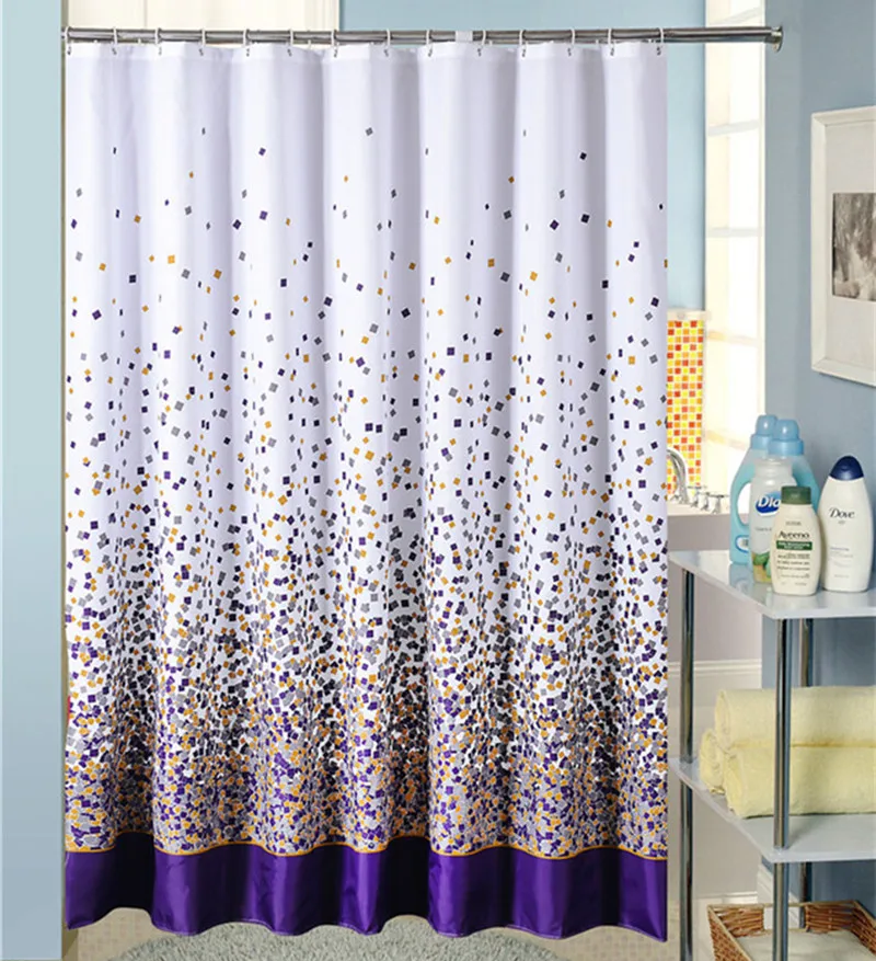 

Colored Bathroom Shower Curtains with Grommets Grommet Top Cube Waterproof Polyester Fabric Shower Curtain for Farmhouse Jinya