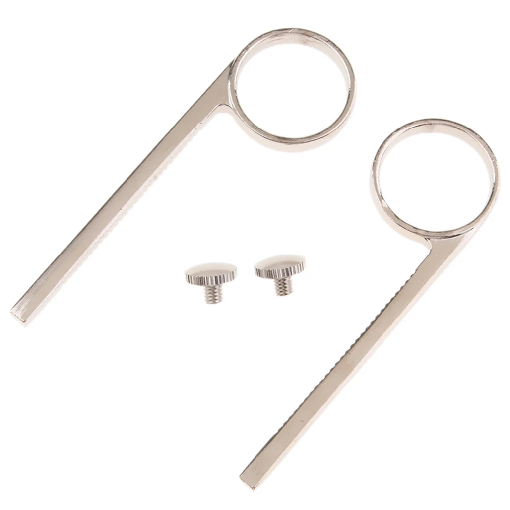 

2pcs Trumpet Slide Finger Ring with Fix Screw Kit Repairing DIY Parts