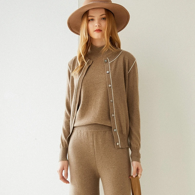 Новинка Осень зима 2020 модный кашемировый свитер женский кардиган пуловер из 100%