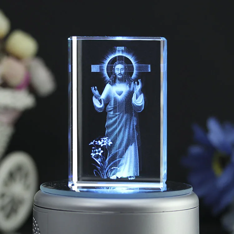 Хрустальное украшение с изображением Иисуса Христа христианские подарки святая