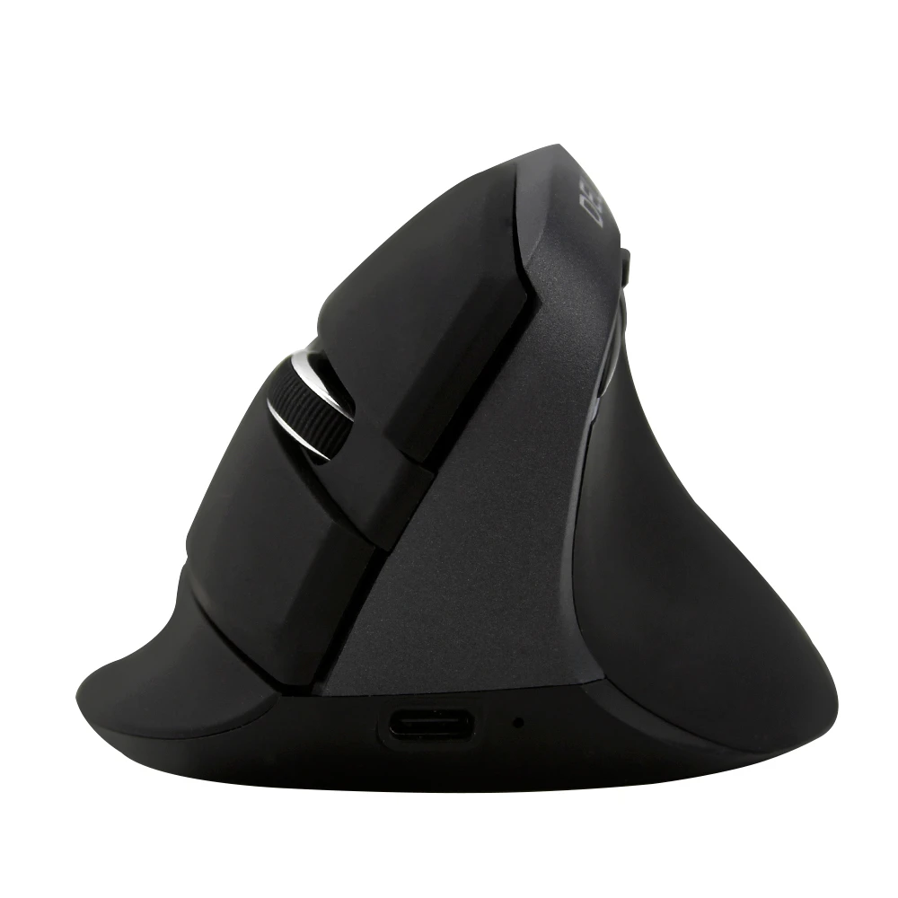 Only Black Mice Delux M618 Mini Bluetooth 4,0+ 2,4G Беспроводная перезаряжаемая эргономичная Вертикальная USB оптическая Бесшумная компьютерная мышь с разрешением 2400 dpi - Цвет: Only Black Mice