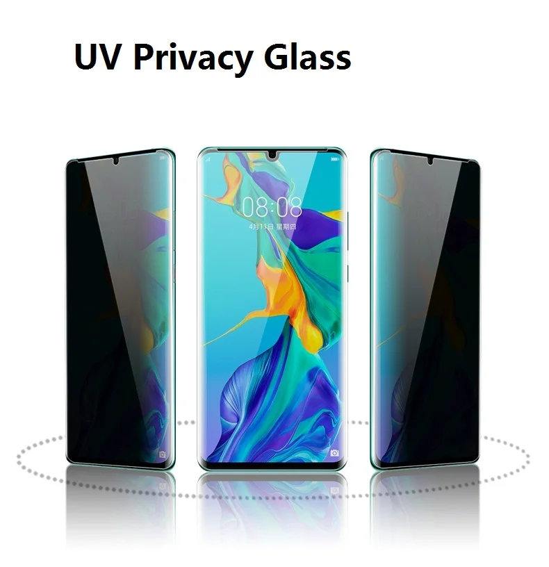 9H изогнутое уличное жидкое УФ Клей закаленное стекло для OPPO Reno 3 Pro Анти шпионское
