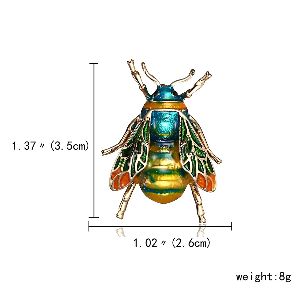 Модная булавка в виде пчелы Винтажная брошь насекомого для лацкана значок женщин