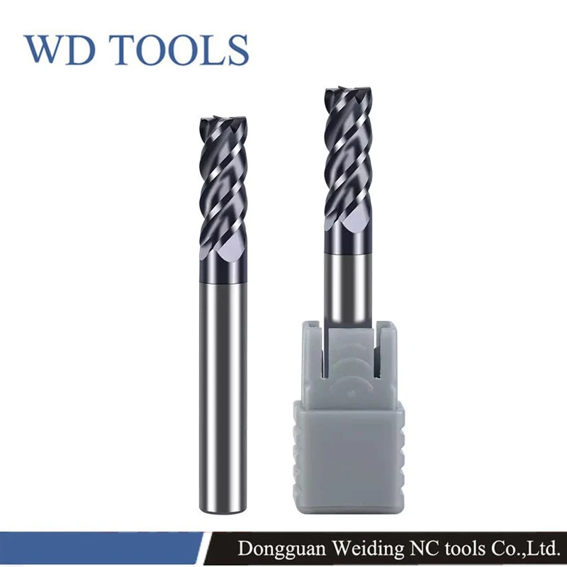 Концевая микро-фреза HRC58 из нержавеющей стали фреза с хвостовиком 2 4 6 8 10 12 мм