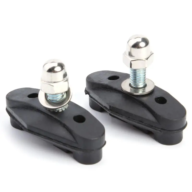 Прочные черные резиновые велосипедные тормозные колодки 2 шт. для обуви