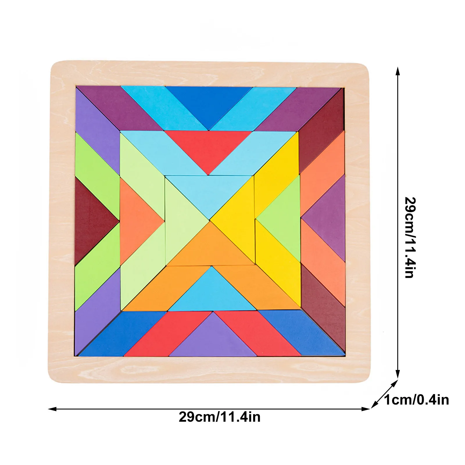 

Kids Montessori Rainbow Wooden Puzzle Toys Art Educational Geometric Jigsaw Imagination Training Mandala Blocks Toys Brain Games