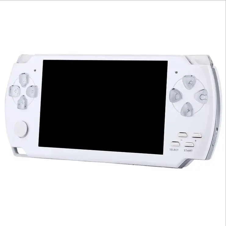 Встроенный 1000 игр, 8 Гб 4,3 дюймов для PsP игры портативный игровой плеер MP3 MP4 MP5 плеер Видео FM камера портативная игровая консоль - Цвет: Белый
