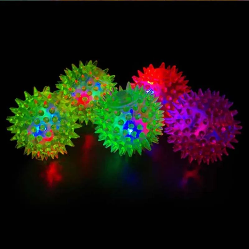 20 штук Светодиодный светильник вверх колючие мяч мигает сенсорные отскакивающий
