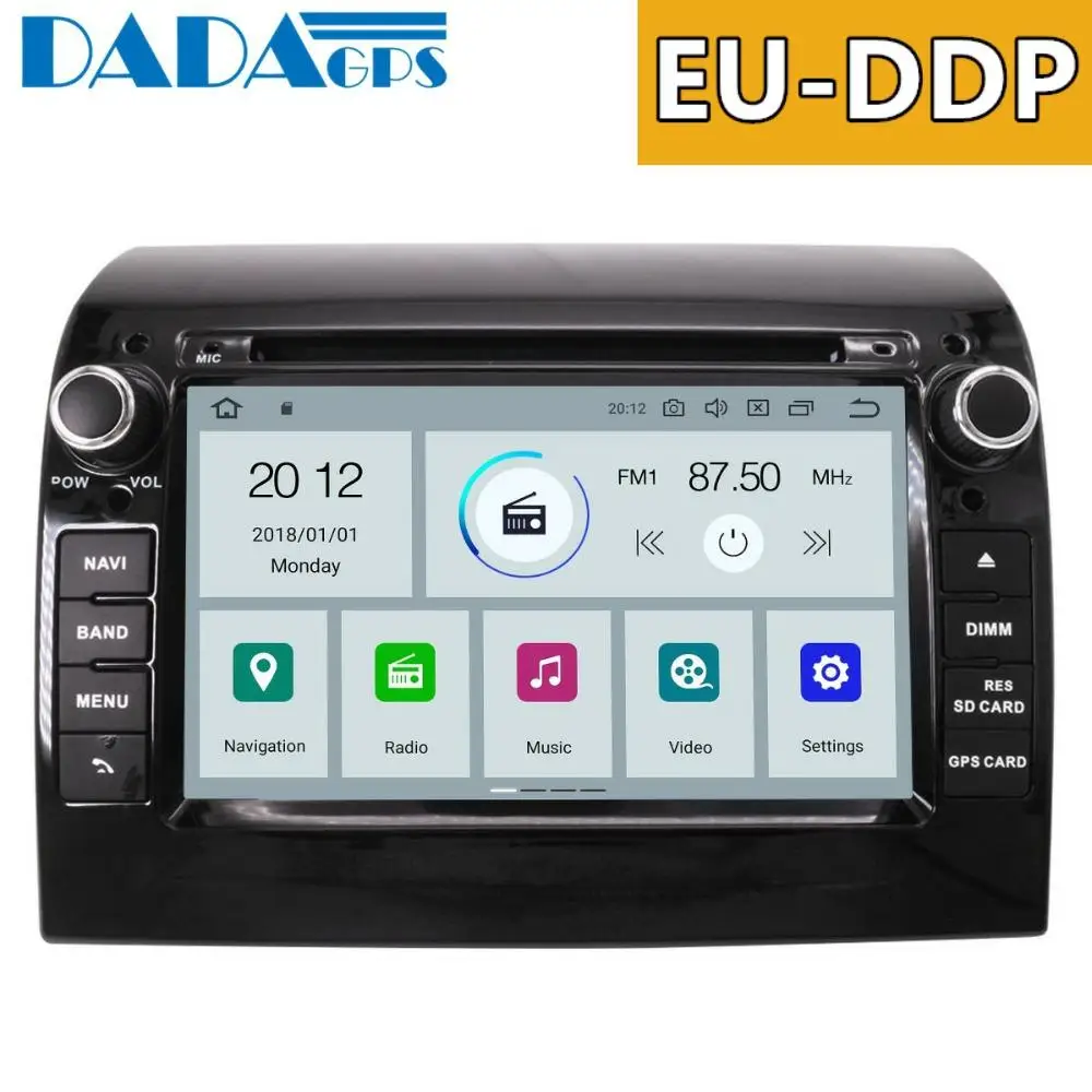 Новейший Android 9 0 Автомобильный мультимедийный радиоприемник DVD-плеер GPS-навигация