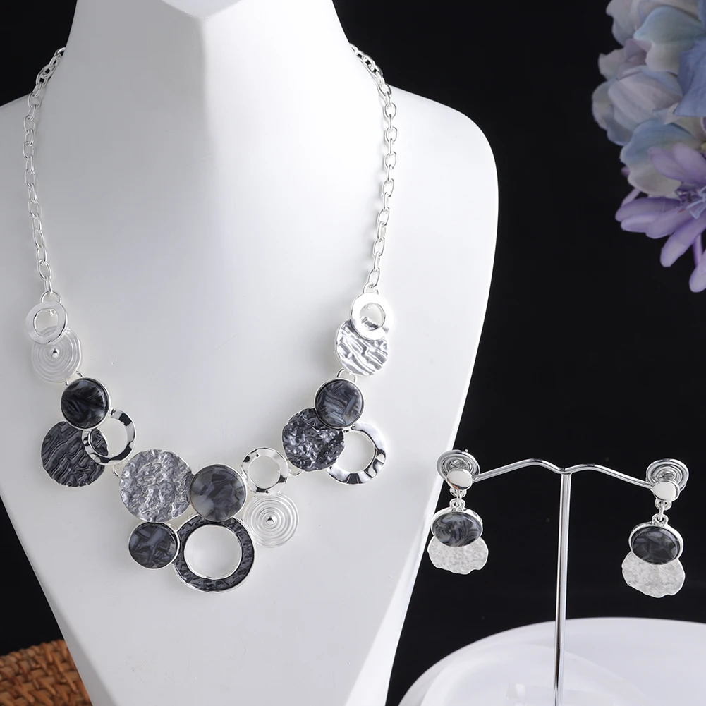 MeiceM акриловые геометрические круги ожерелье-чокер для женщин женское украшение