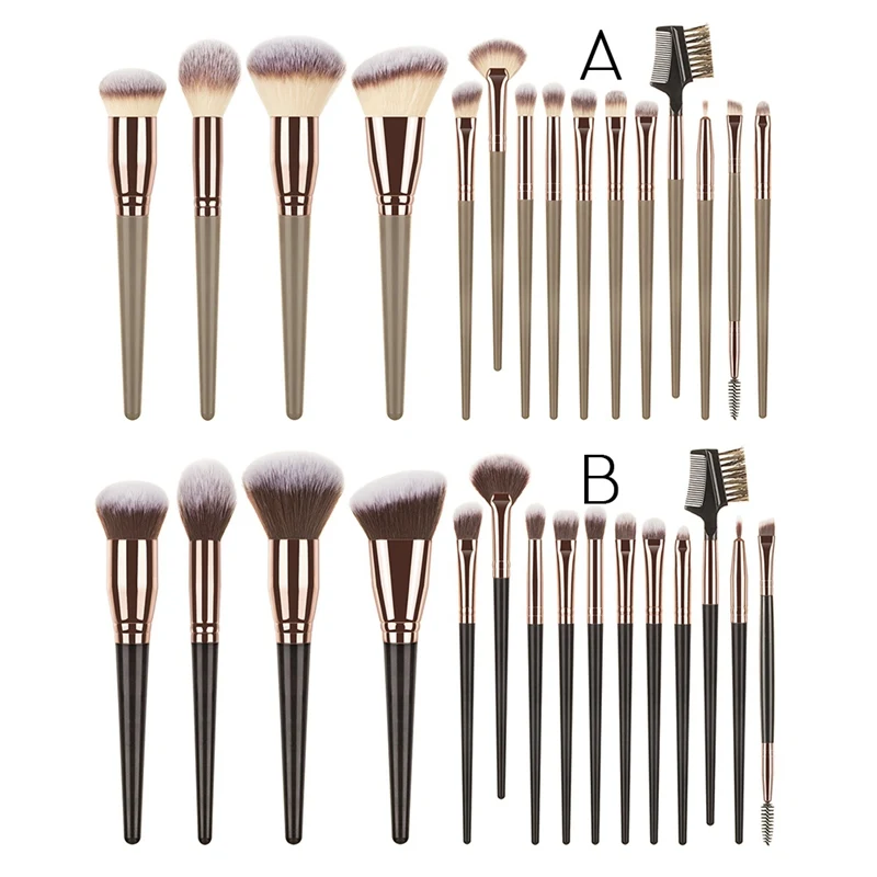 

Makeup Brush Set 15pcs Black Natural Synthetic Hair Make Up Brush Tools Kit Professional Makeup Brushes