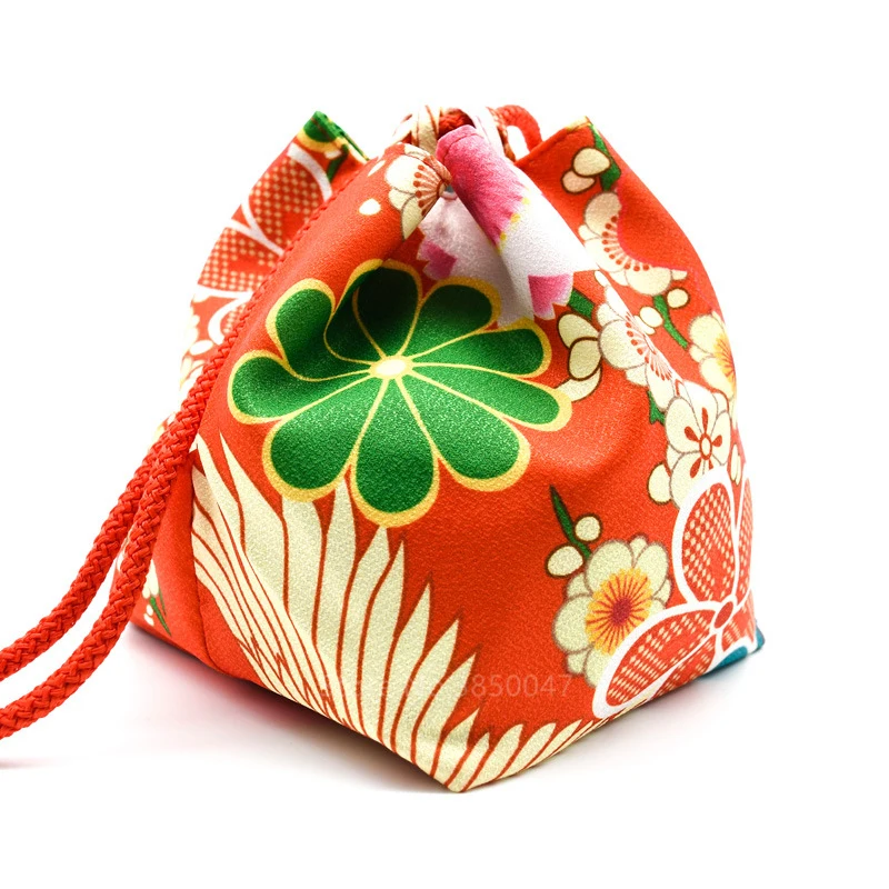 Color12 Сумочка кимоно в японском стиле юката каваи для девочек Женская сумка винтажная Цветочная Haori Drawstring Bucket Zephyr подарок вечерние аксессуары - Цвет: Color12