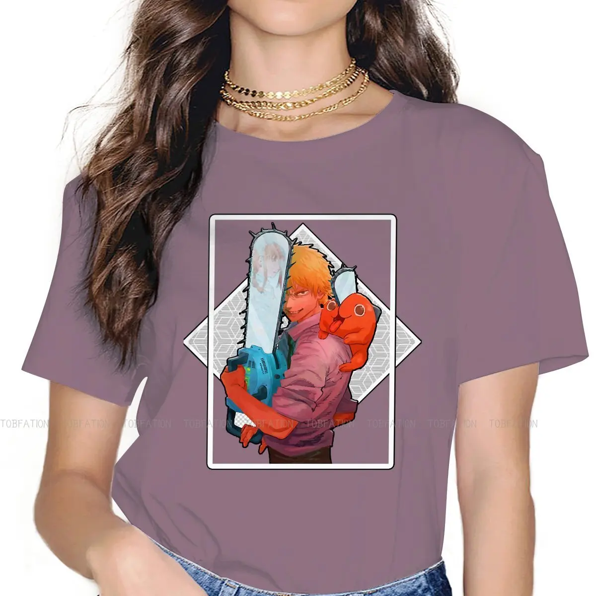 

Chainsaw Man Dianji Pochita Makima Anime TShirt for Woman Girl DENJI XVII Humor Casual T Shirt High Quality New Design Fluffy