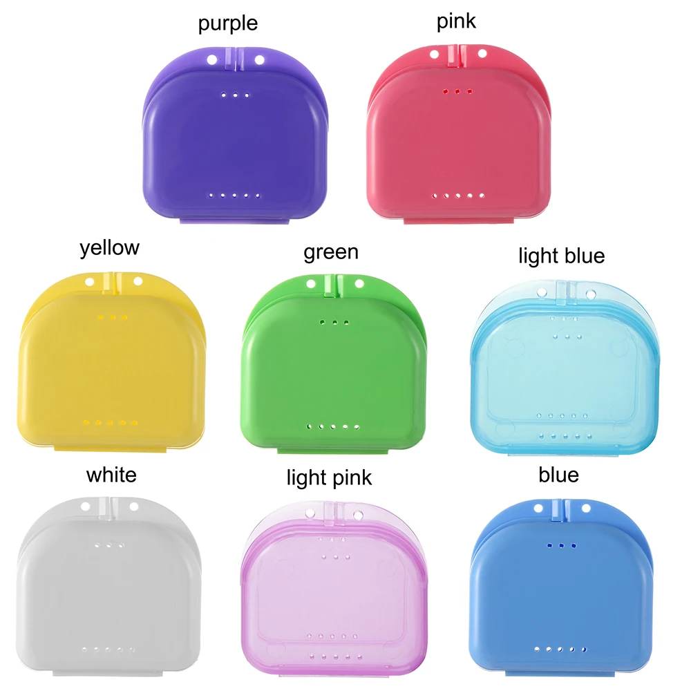 1PC Fake Teeth Orthodontic Denture Storage Box 8 Colors Mouth Guard Container Case Plastic Oral Hygiene Supplies |