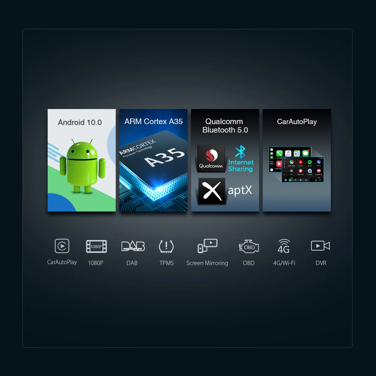 XTRONS Универсальный 7-дюймовый Android 10 0 Qualcomm Bluetooth 5 1 Din автомобильный DVD стерео радио