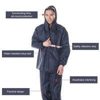 Vehemo Undurchl  ssig Motorrad Regenbekleidung Regenmantel Anzug Nacht Reflektierende Wandern f  r Bike Fahrrad Regenmantel Universal Cape