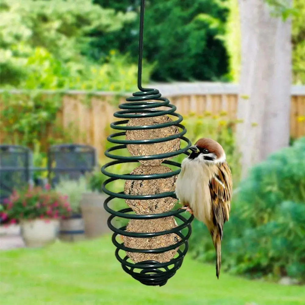 

Garden Wild Bird Feeder Hook Hanging Seed Outdoor Squirrel Feeder Bird Feeding Metal Spring Tool
