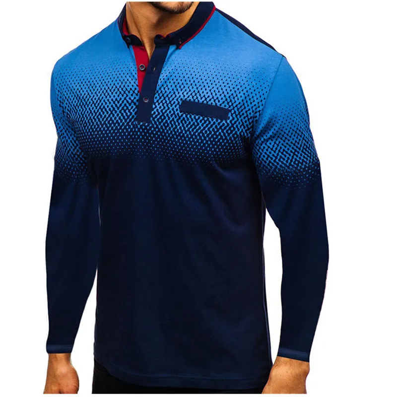 Новинка осени 2019 модная футболка поло для мужчин хлопковая Повседневная рубашка