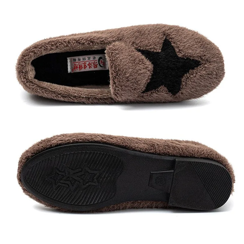 2021 Winter Fluffy Women Shoes Fashion Chain Warm Fur Flat Shoes Woman Indoor Slippers Causal Home Lady Shoes Platform Shoes