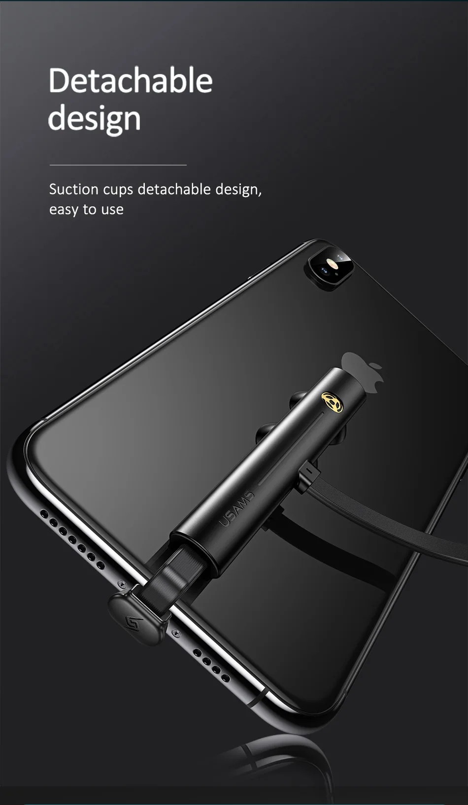 USAMS USB кабель для iPhone X 8 7 6 Micro type C кабель игровой Кабель Micro-USB провод присоски USB кабель для Xiami 9 samsung S9 S8