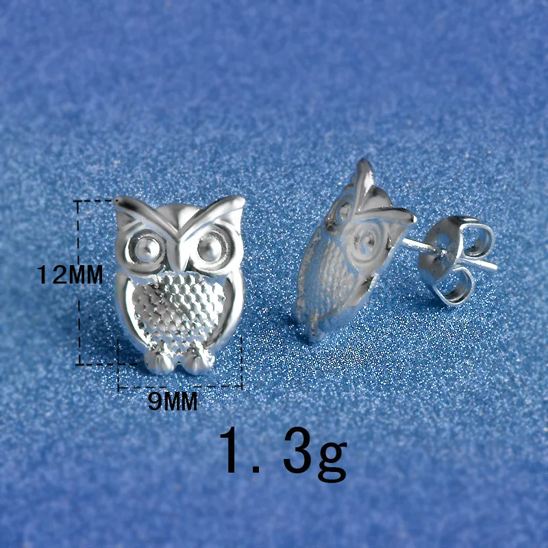 Женские серьги серебряного цвета в виде совы свадебные украшения Ed63 2021 |