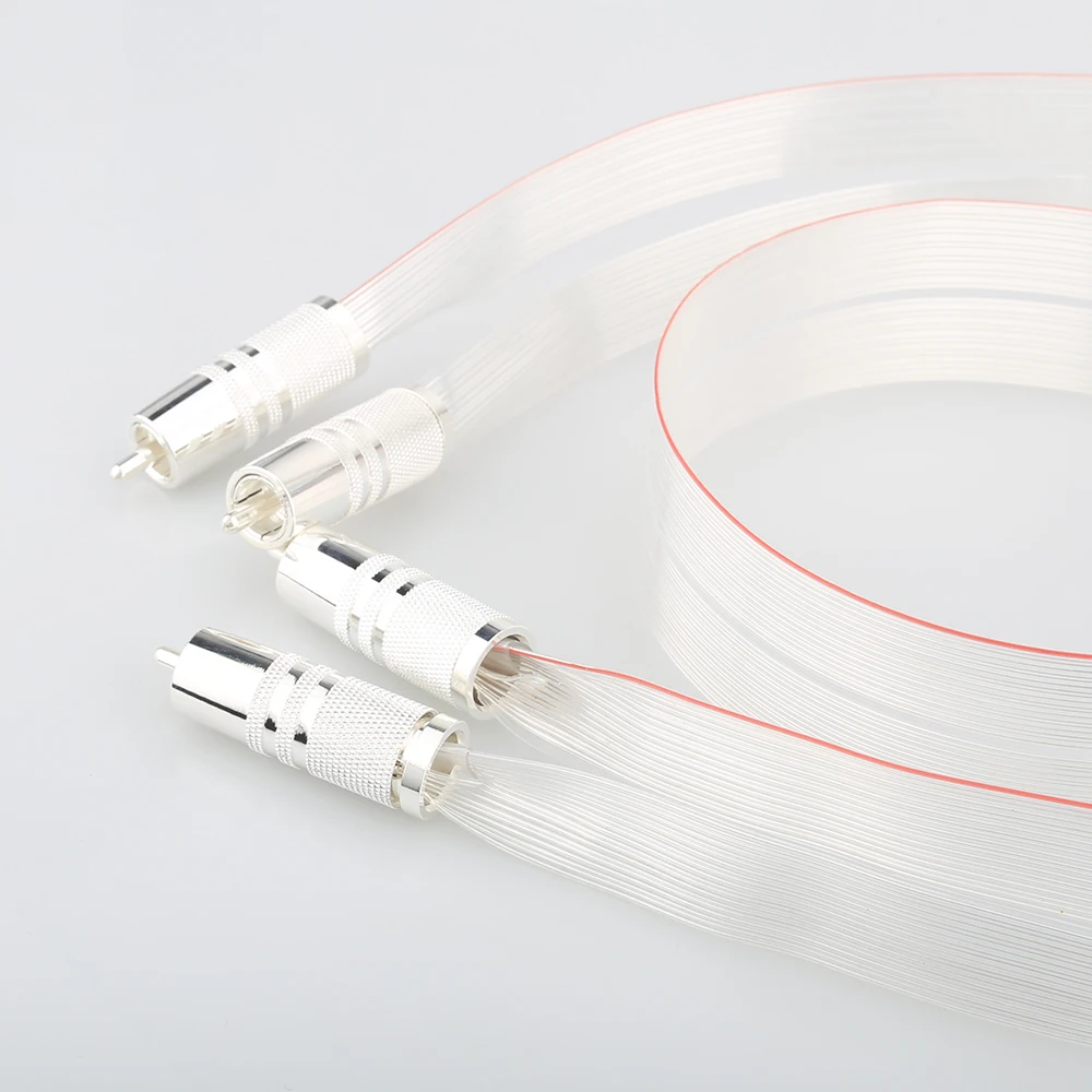 Межблочный кабель Hifi SR-02 RCA с посеребренным штекером 0 5 м в шт. Красный |