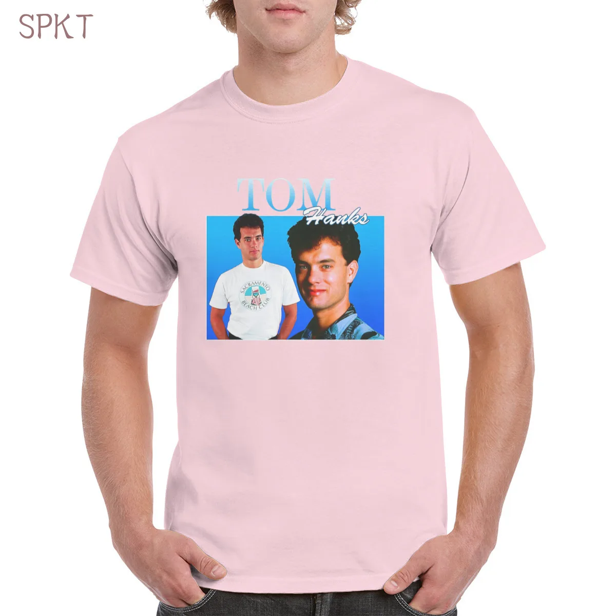 

Young Tom Hanks t shirt Cotton T-Shirt Bule High Quality Oversized Tee Female/Man