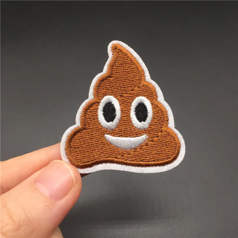 Smile Poo Размер: 4 3x4 см DIY нашивки значки милые декоративные Пришивные железные
