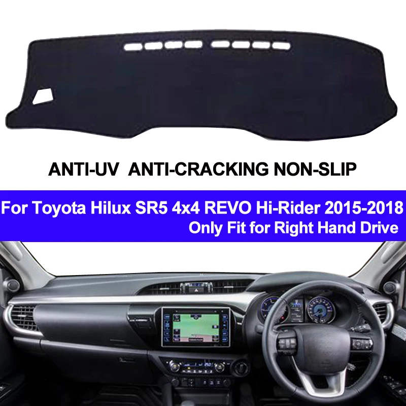 Для Toyota Hilux SR5 4x4 REVO Hi Rider 2015 2018 левый/правый руль 1 шт. коврики для приборной панели
