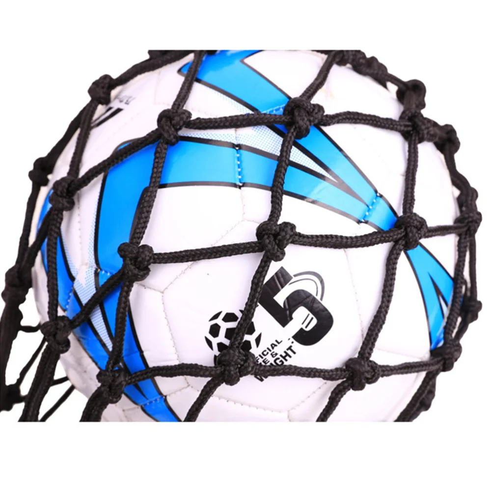 

Bag Volleyball Basketball Football Soccer Storage Net Bag Carry Mesh for Single (Black)