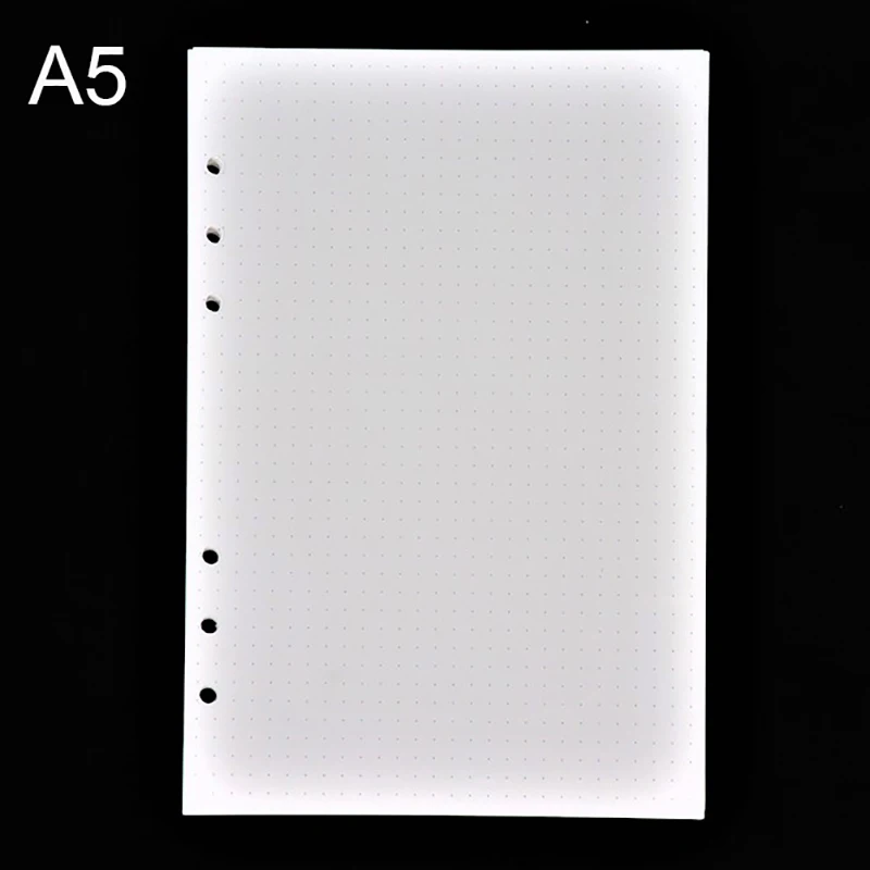 Dot matrix 45 шт. Высококачественная записная книжка A5/A6, запасная вставка, 6 отверстий с отрывными листами, спиральный блокнот, бумажный дневник, план, внутренняя бумага для блокнота,ежедневник,тетрадь - Цвет: Dot matrix
