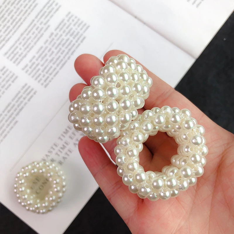 Женские аксессуары для волос длинные эластичные резинки с жемчужинами и