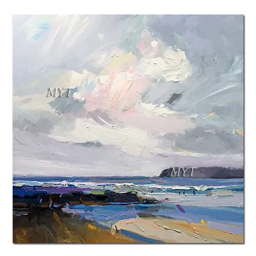 

Large Size Wall Decoration Canvas Wall Art Pure Handmade Abstract Seascape Oil Painting Unframed Artwork Paintings Pieces