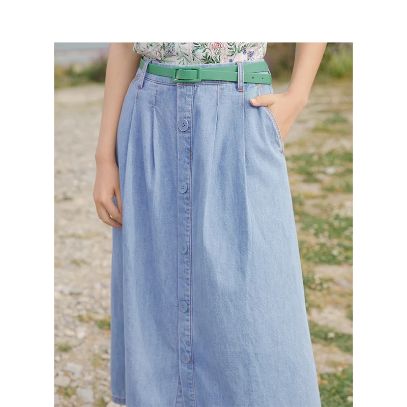 INMAN/летние модные Универсальные облегающие джинсовые юбки трапециевидной формы