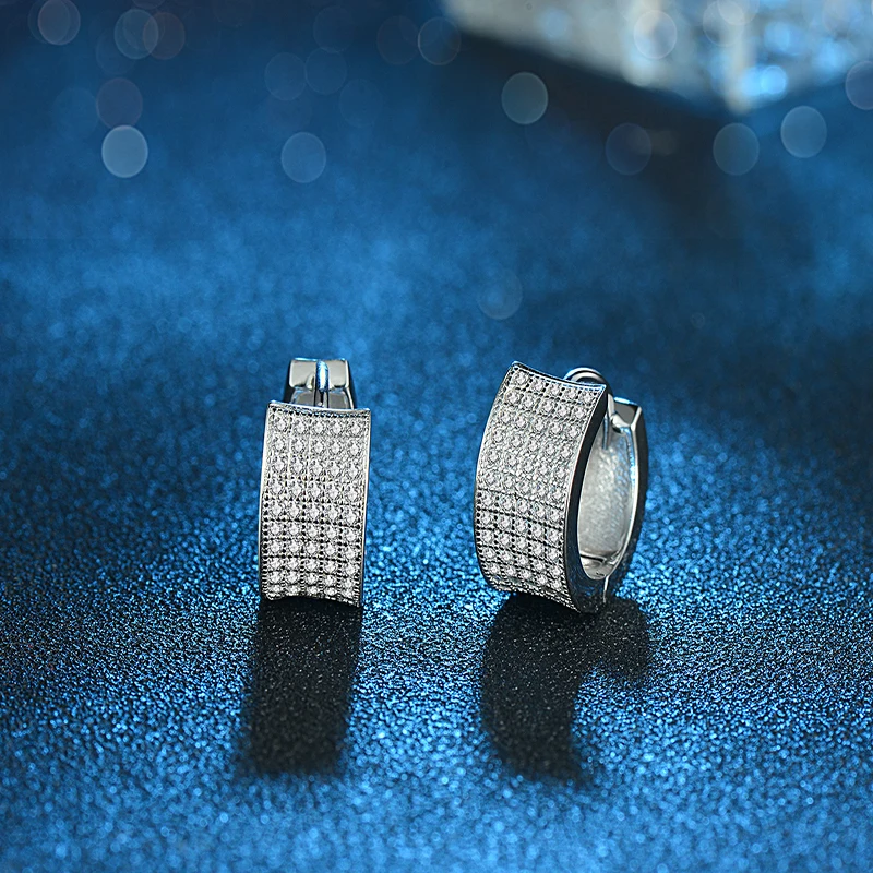 Женские серьги кольца TONGZHE серебряные из стерлингового серебра 925 пробы