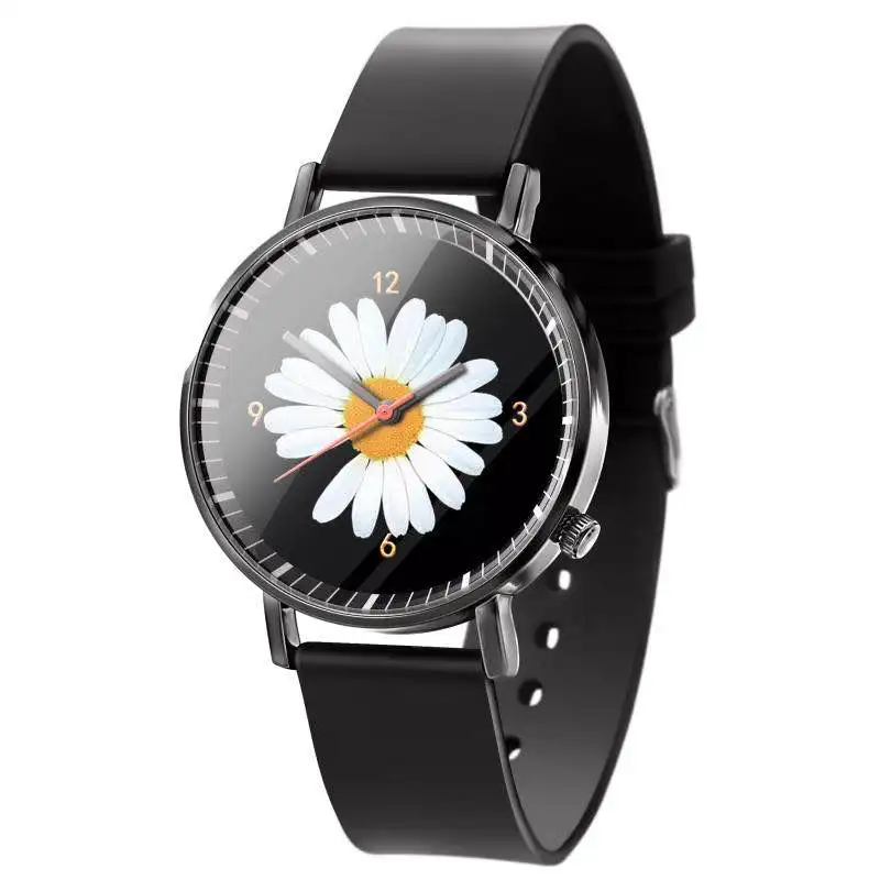 

Женские модные повседневные наручные часы Reloj для женщин, Стильные кварцевые часы с рисунком хризантем и золотым сплавом, дамские аналоговы...