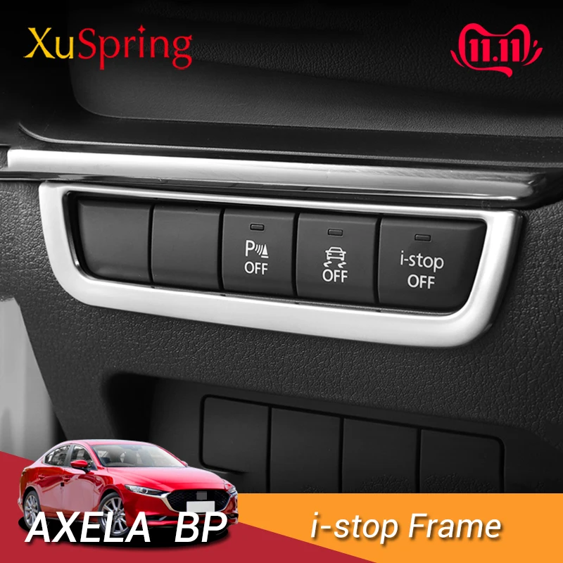 Для Mazda3 Mazda 3 Axela BP 2019 2020 противоскользящая Кнопка i Stop крышка рамы отделка наклейки